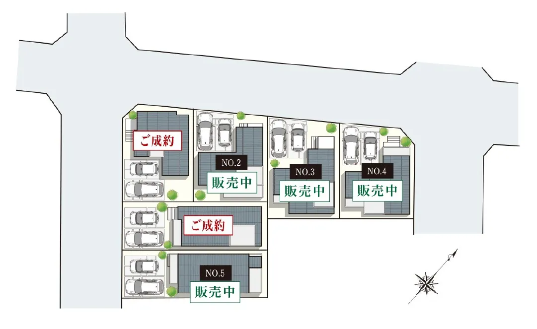 落合公園西の区画図