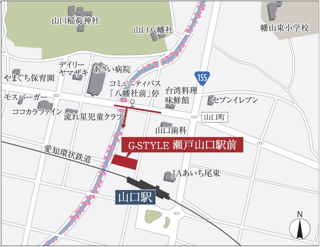 G-STYLE瀬戸山口駅前-エキチカプロジェクト- 現地案内図2