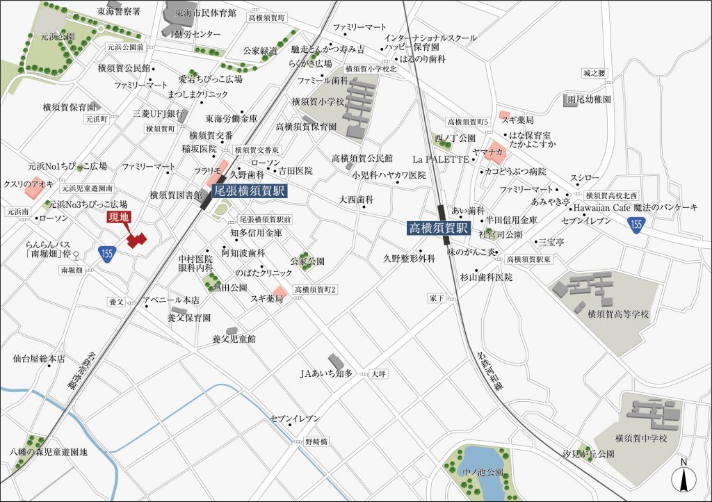 G-STYLE尾張横須賀駅南-特急停車、尾張横須賀駅徒歩圏の家- 現地案内図