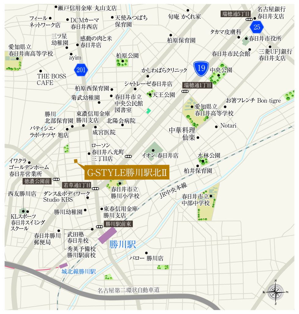 G-STYLE 勝川駅北Ⅱ<br>-URBAN AIR- 現地案内図