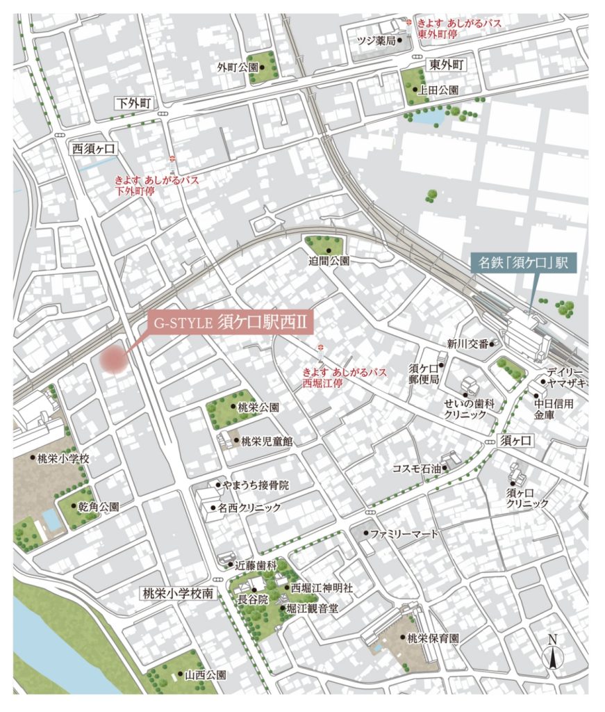 G-STYLE須ケ口駅西Ⅱ 現地案内図