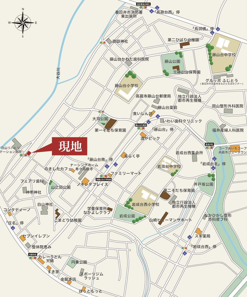 G-STYLE春日井藤山台 現地案内図