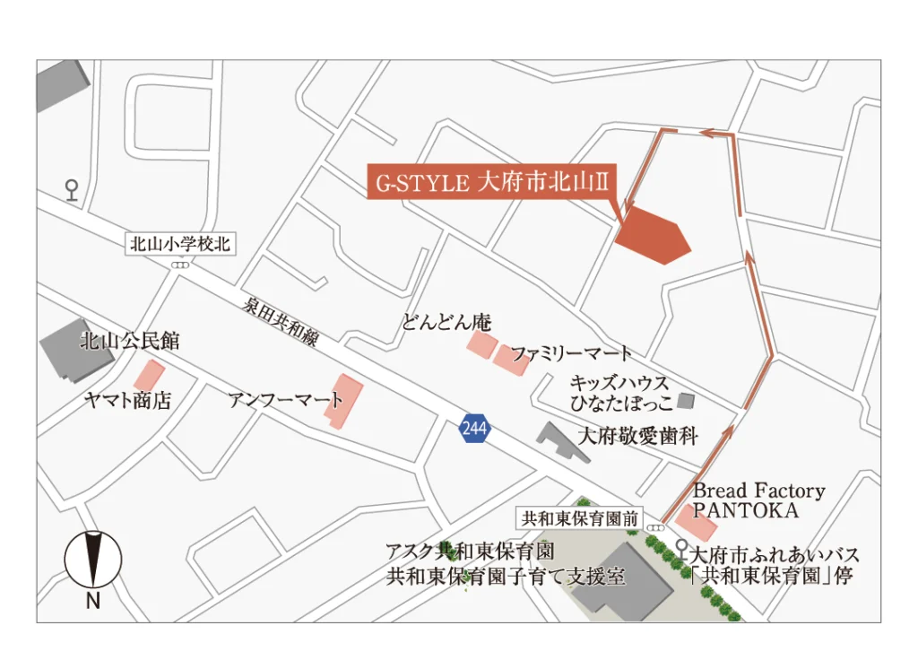 G-STYLE大府市北山Ⅱ 現地案内図2