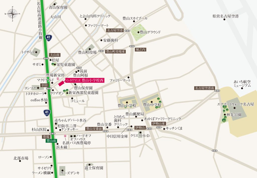 G-STYLE豊山小学校西 現地案内図