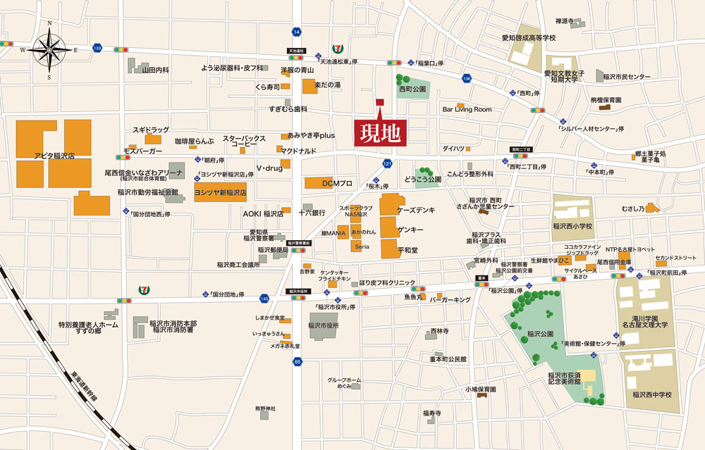 G-STYLE稲沢市桜木Ⅱ 現地案内図