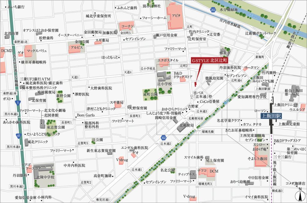 G-STYLE北区辻町 現地案内図