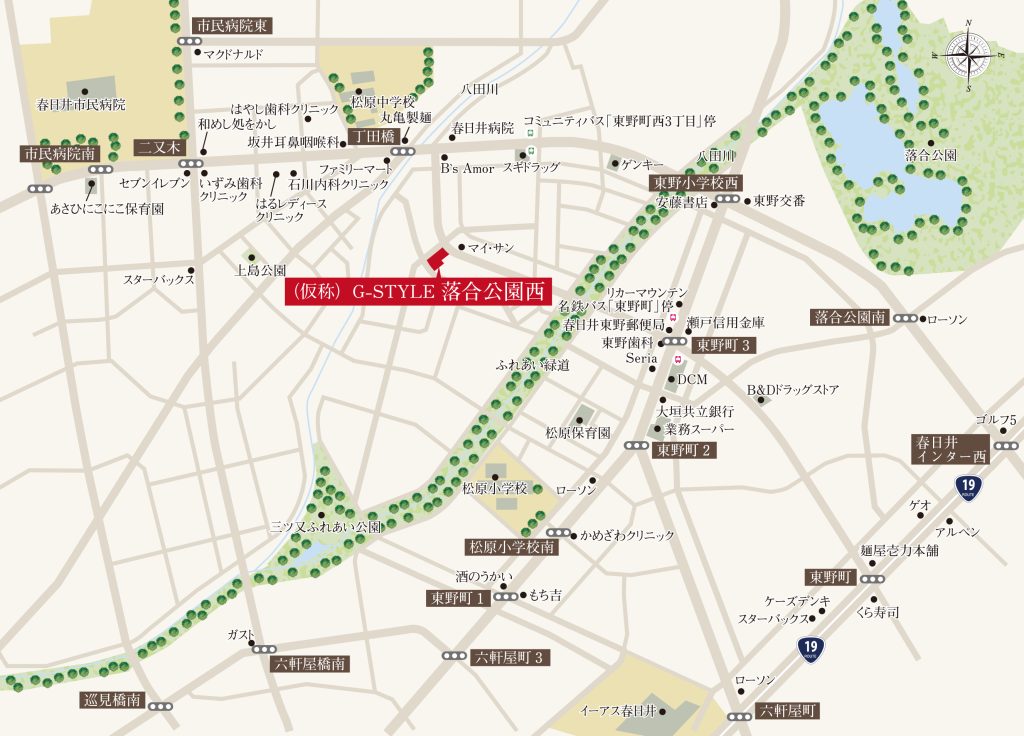 G-STYLE落合公園西 現地案内図