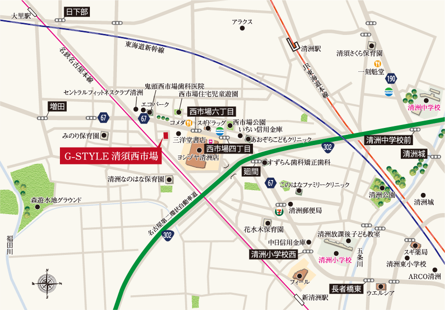 G-STYLE清須西市場 現地案内図