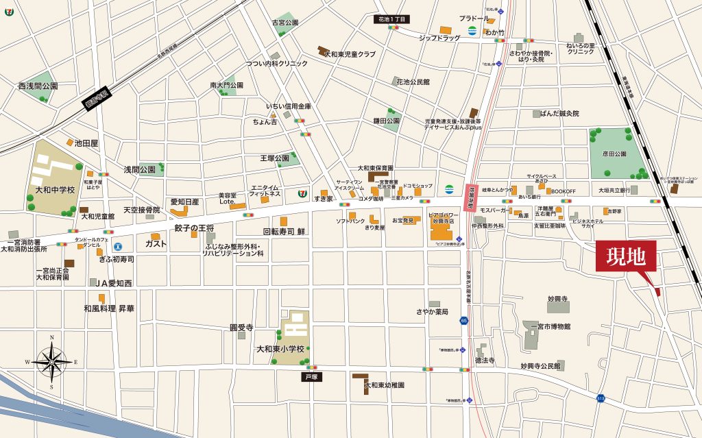 G-STYLE妙興寺駅東 現地案内図