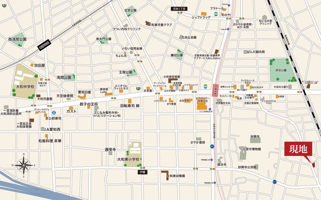 G-STYLE妙興寺駅東 現地案内図