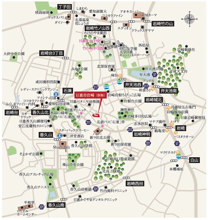 日進市岩崎町（仮） 現地案内図