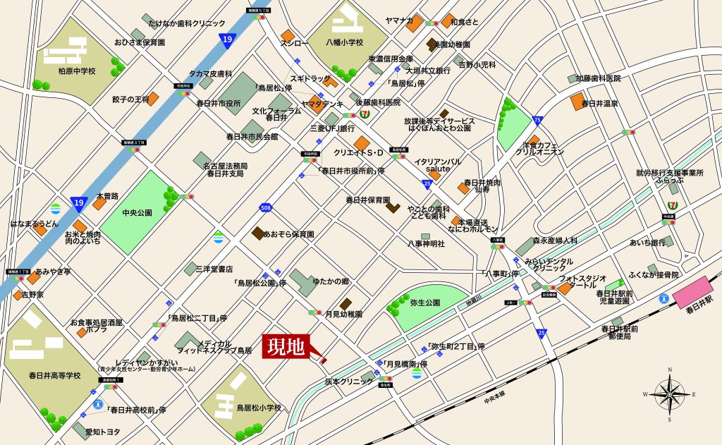 G-STYLE 春日井月見町 現地案内図