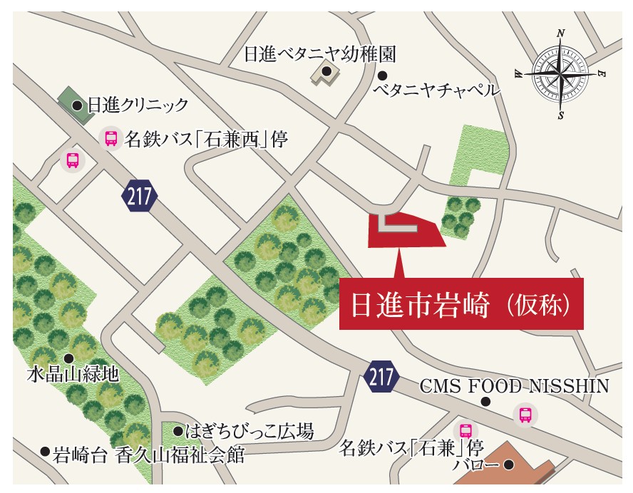 日進市岩崎町（仮） 現地案内図2