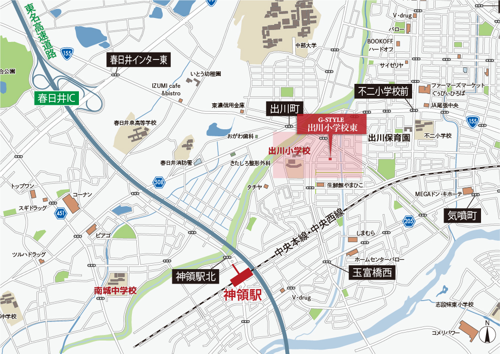 G-STYLE出川小学校東 現地案内図