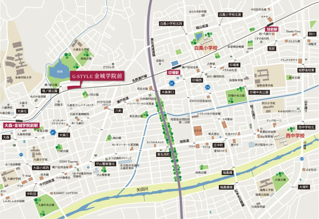 G-STYLE大森・金城学院駅東 現地案内図