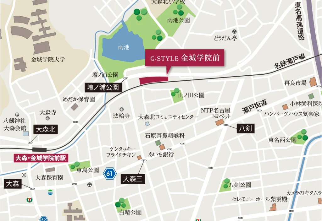 G-STYLE大森・金城学院駅東 現地案内図2