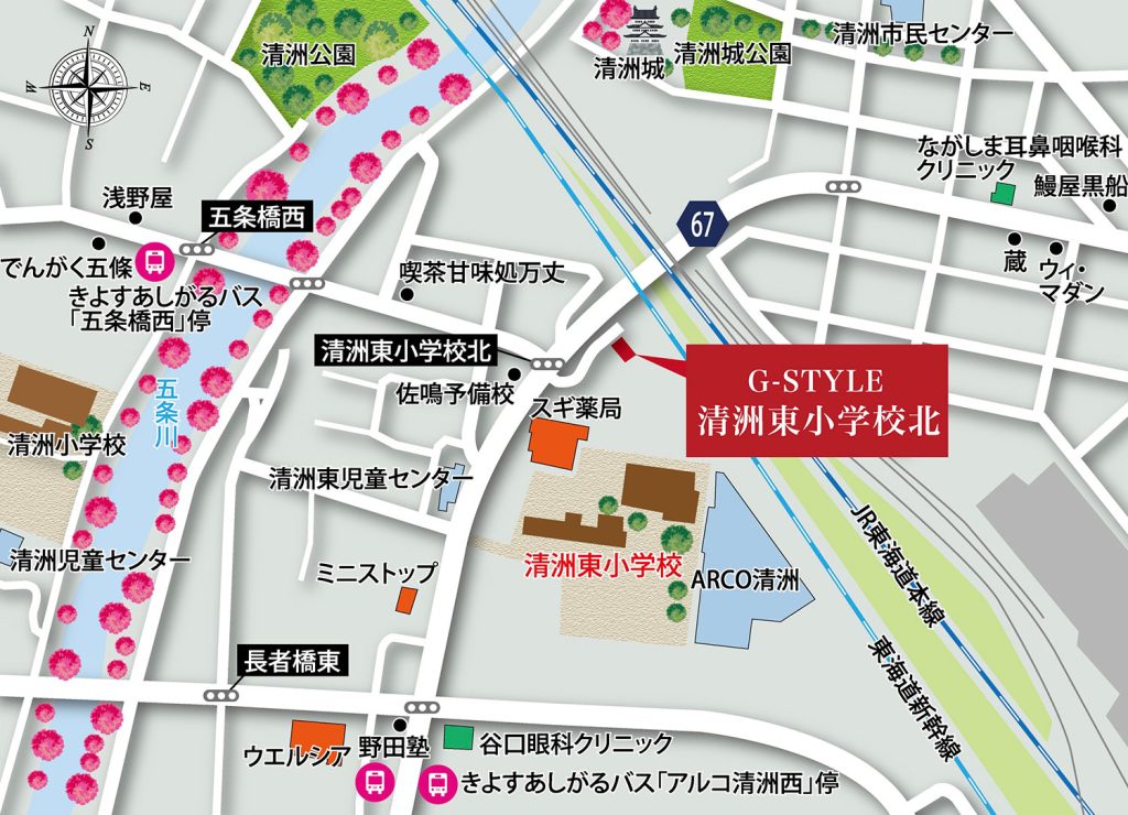 G-STYLE清洲東小北 現地案内図2