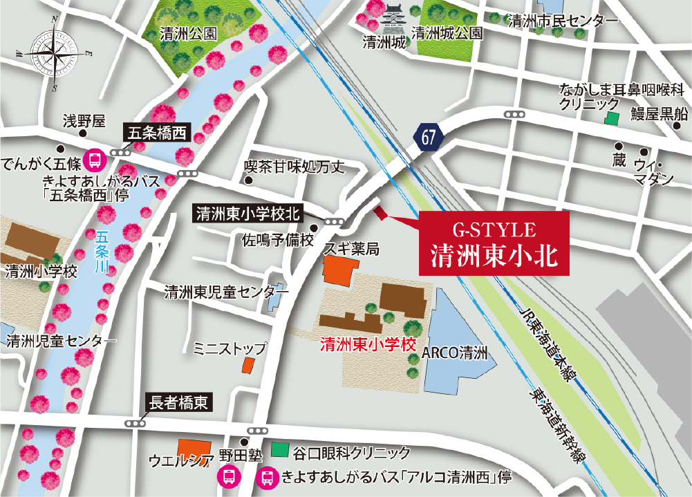 (仮)G-STYLE清洲東小北 現地案内図2