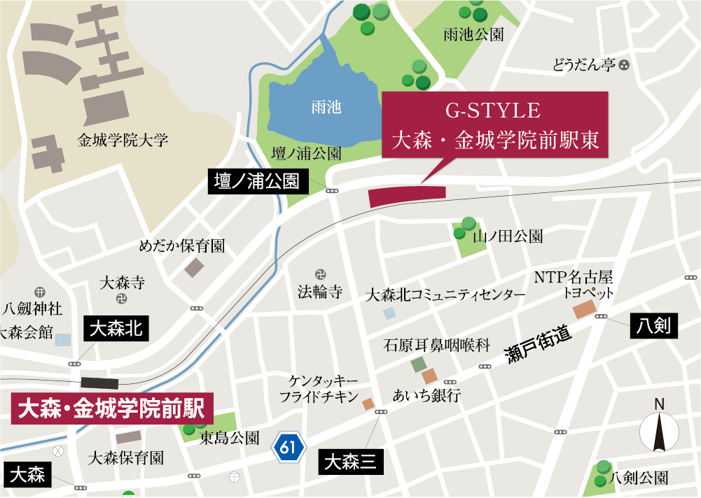 G-STYLE大森・金城学院駅東 現地案内図2