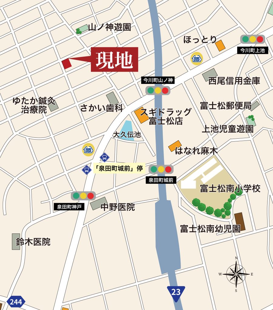 G-STYLE刈谷市泉田町 現地案内図2