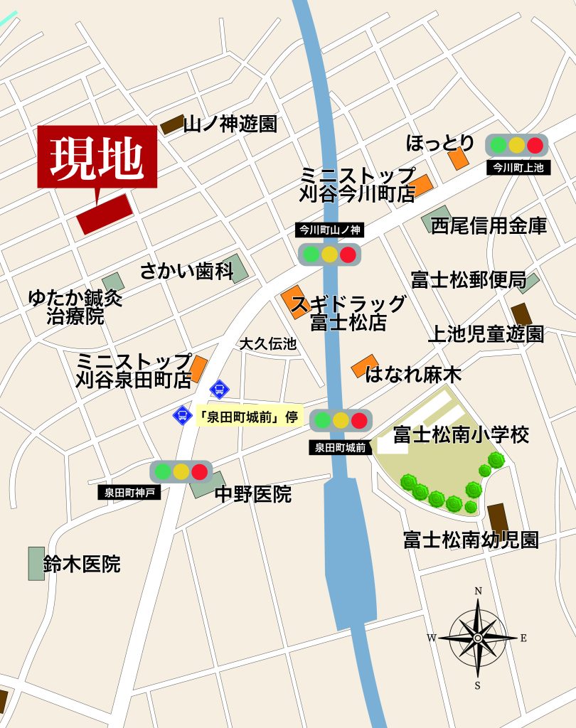 G-STYLE刈谷市泉田町 現地案内図2