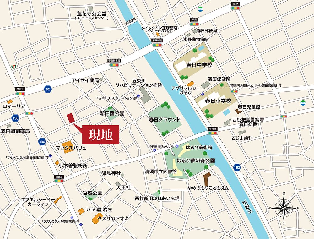 G-STYLE清須市春日野方 現地案内図
