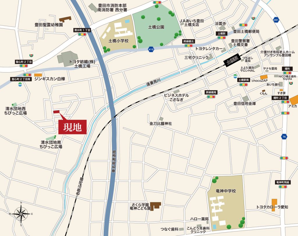 G-STYLE土橋駅西 現地案内図