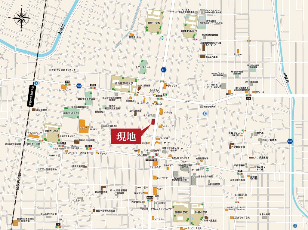 G-STYLE北名古屋市熊之庄 現地案内図