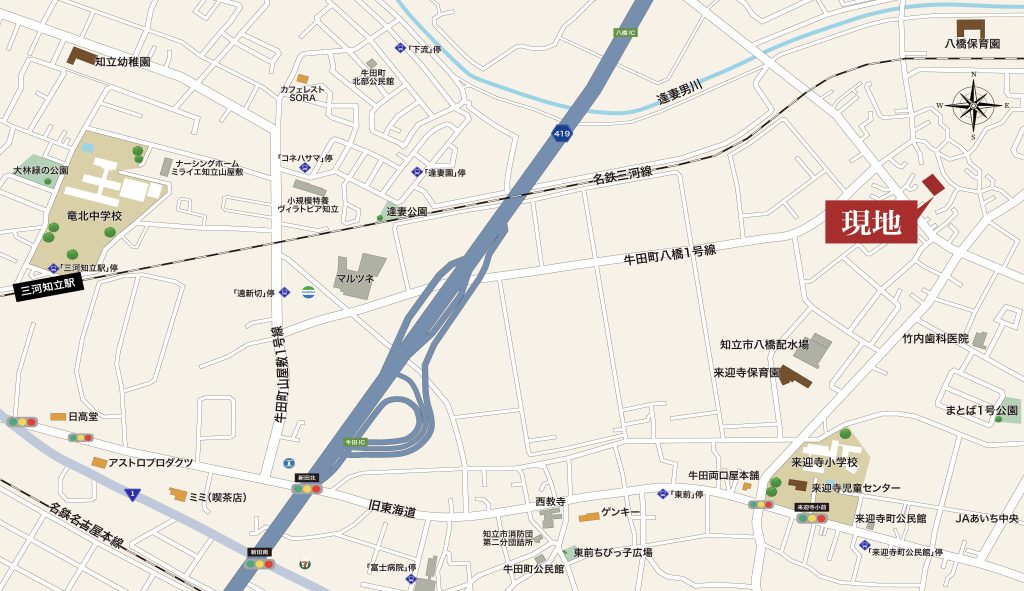 G-STYLE知立八橋-雅の杜- 現地案内図