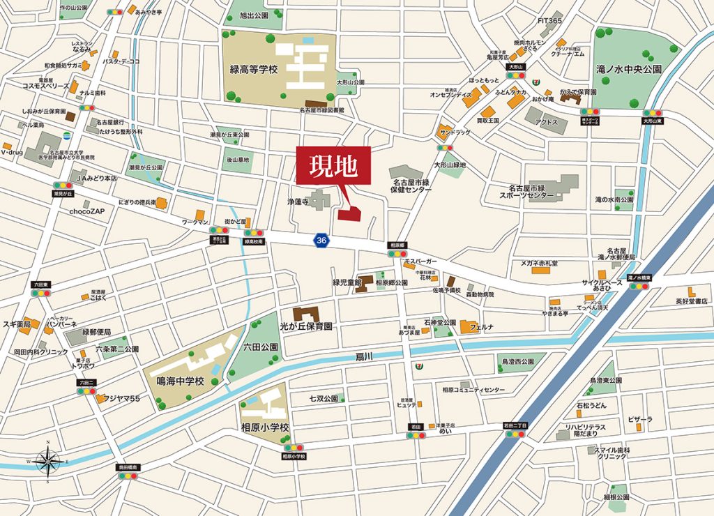 G-STYLE緑区滝ノ水南 現地案内図