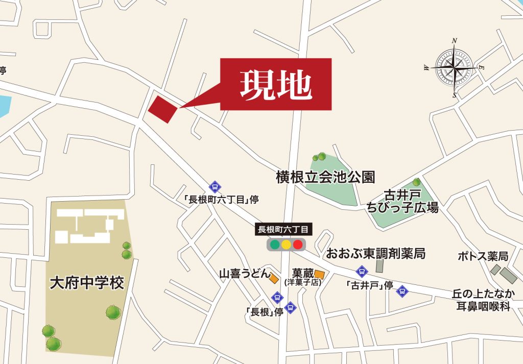 大府市長根町六丁目 現地案内図2