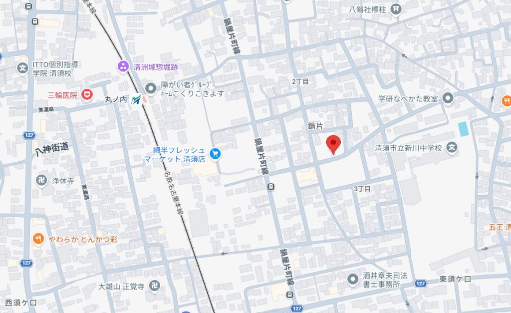 清須市鍋片（仮称） 現地案内図